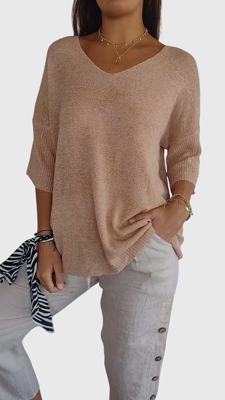 Adele | Elegant V-Neck Top