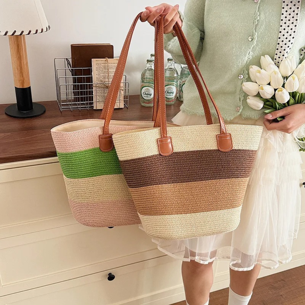 Cora™ | The Colorful Woven Straw Tote