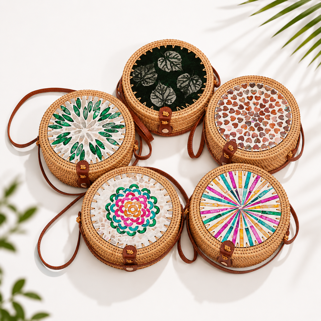 Bette™ | Embroidered Round Crossbody Bag