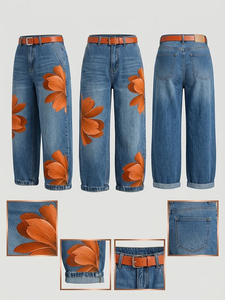 Margot™ | Shirt Dress and Floral Jeans