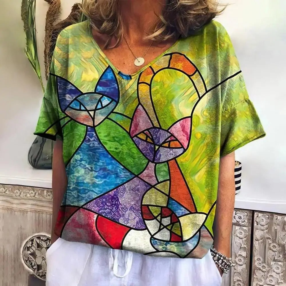 Roxie™ | The Artistic Cat Tee