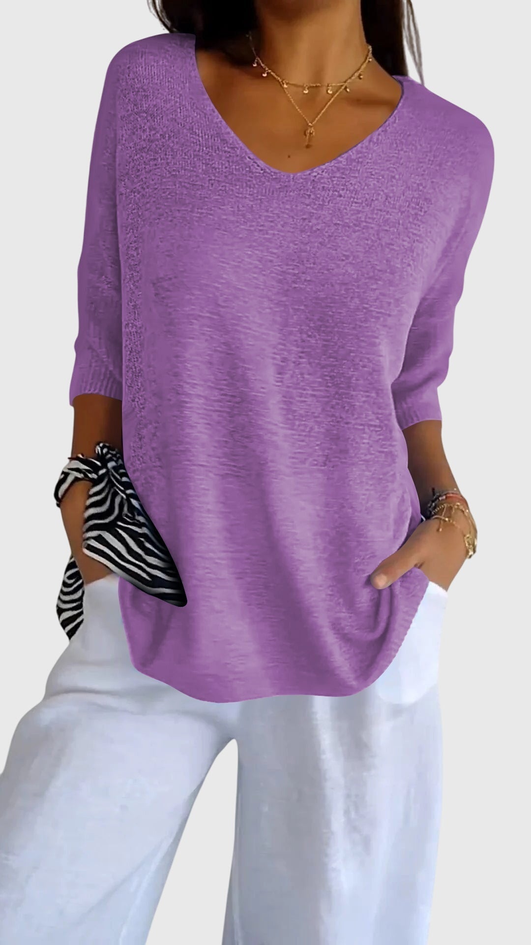 Adele | Elegant V-Neck Top