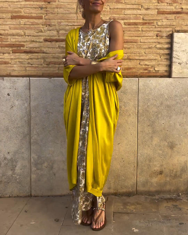 Solange™ | Printed Set with Flowing Wrap