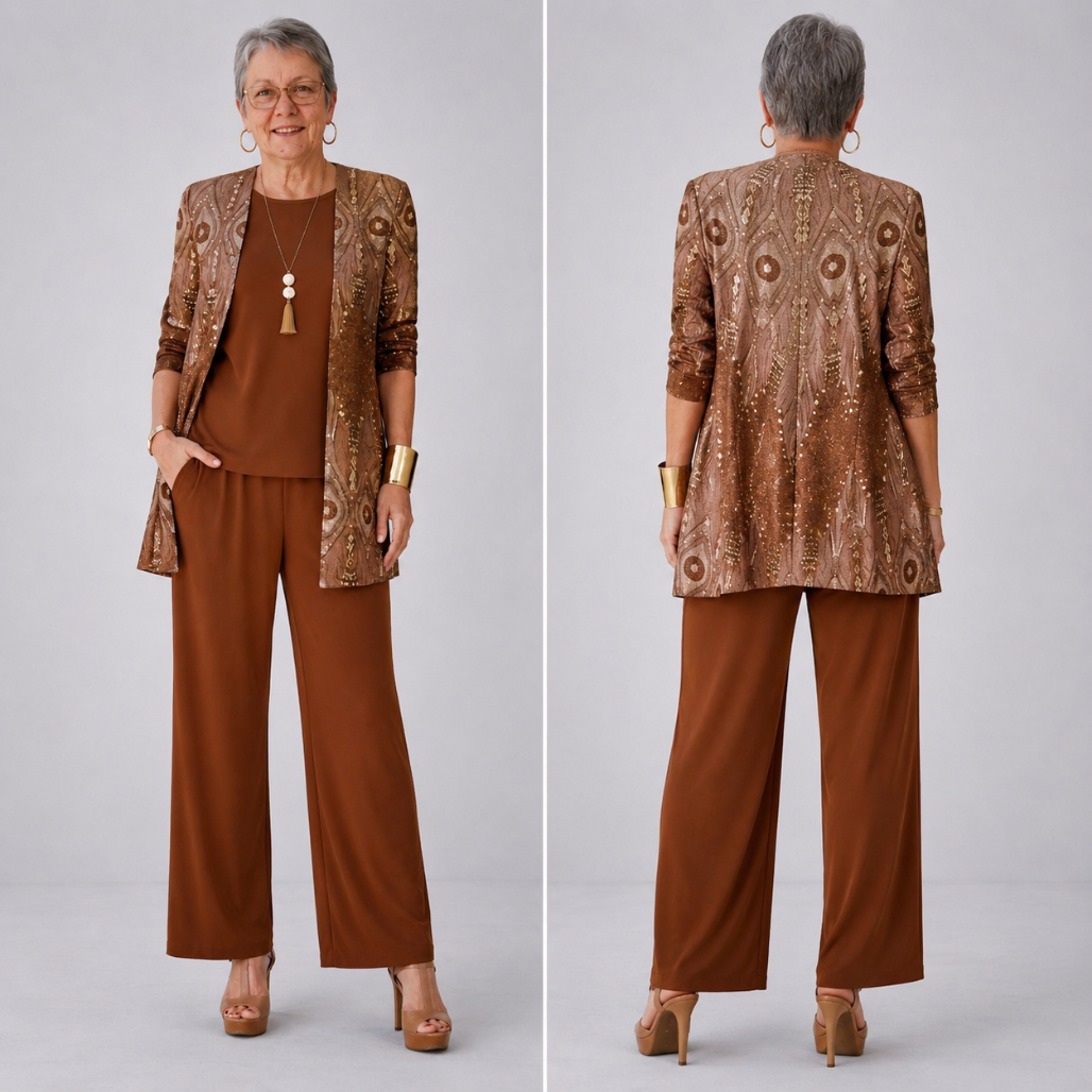 Glenna™ | Elegant 3-Piece Set in Earthy Tones