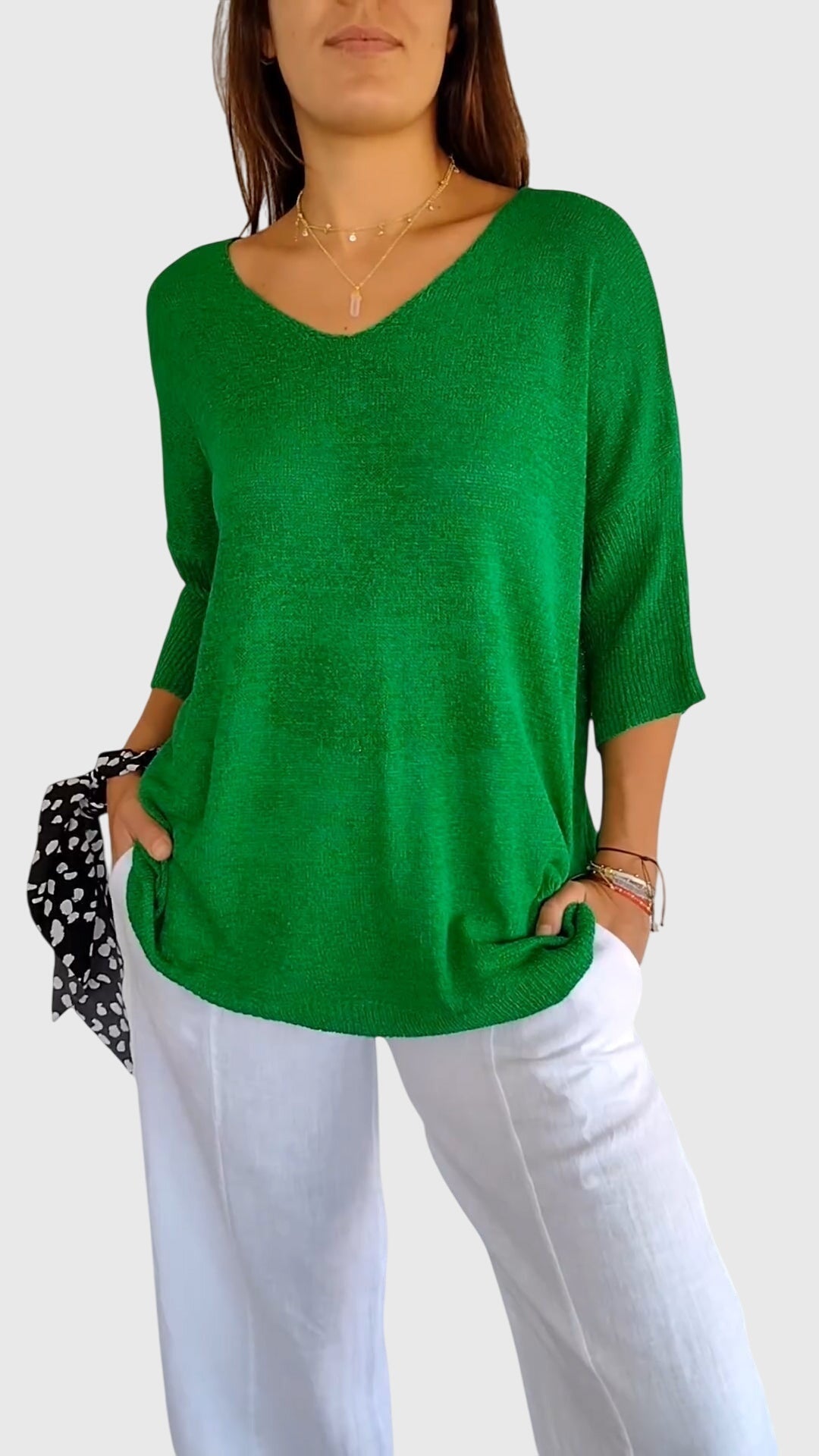 Adele | Elegant V-Neck Top
