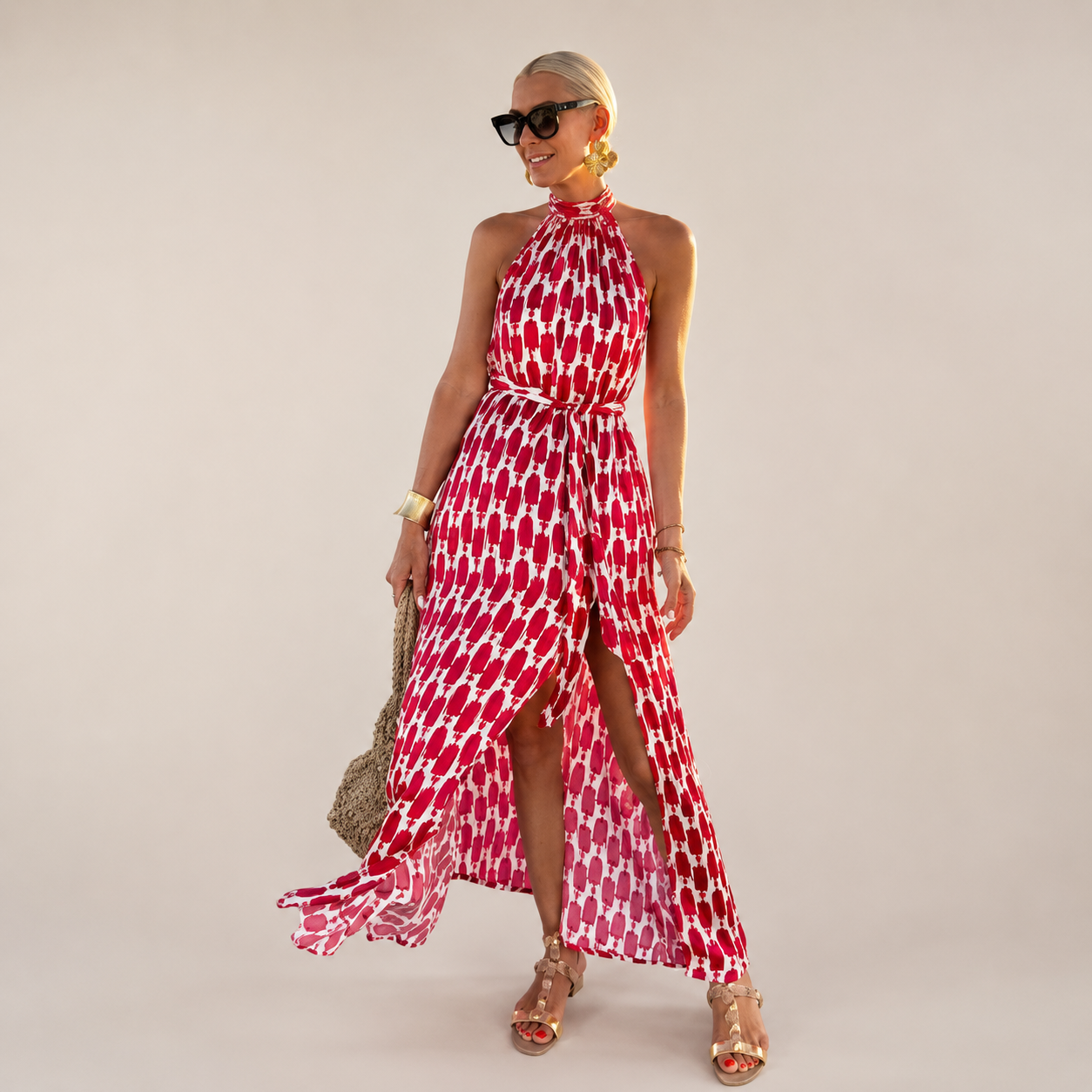 The Scarlett™ | Halter Neck Maxi Dress