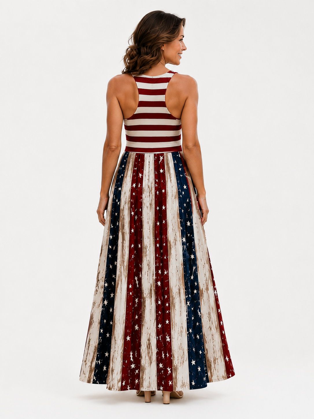 Stars & Stripes Maxi Dress – Celebrate in Style This 4th of July"