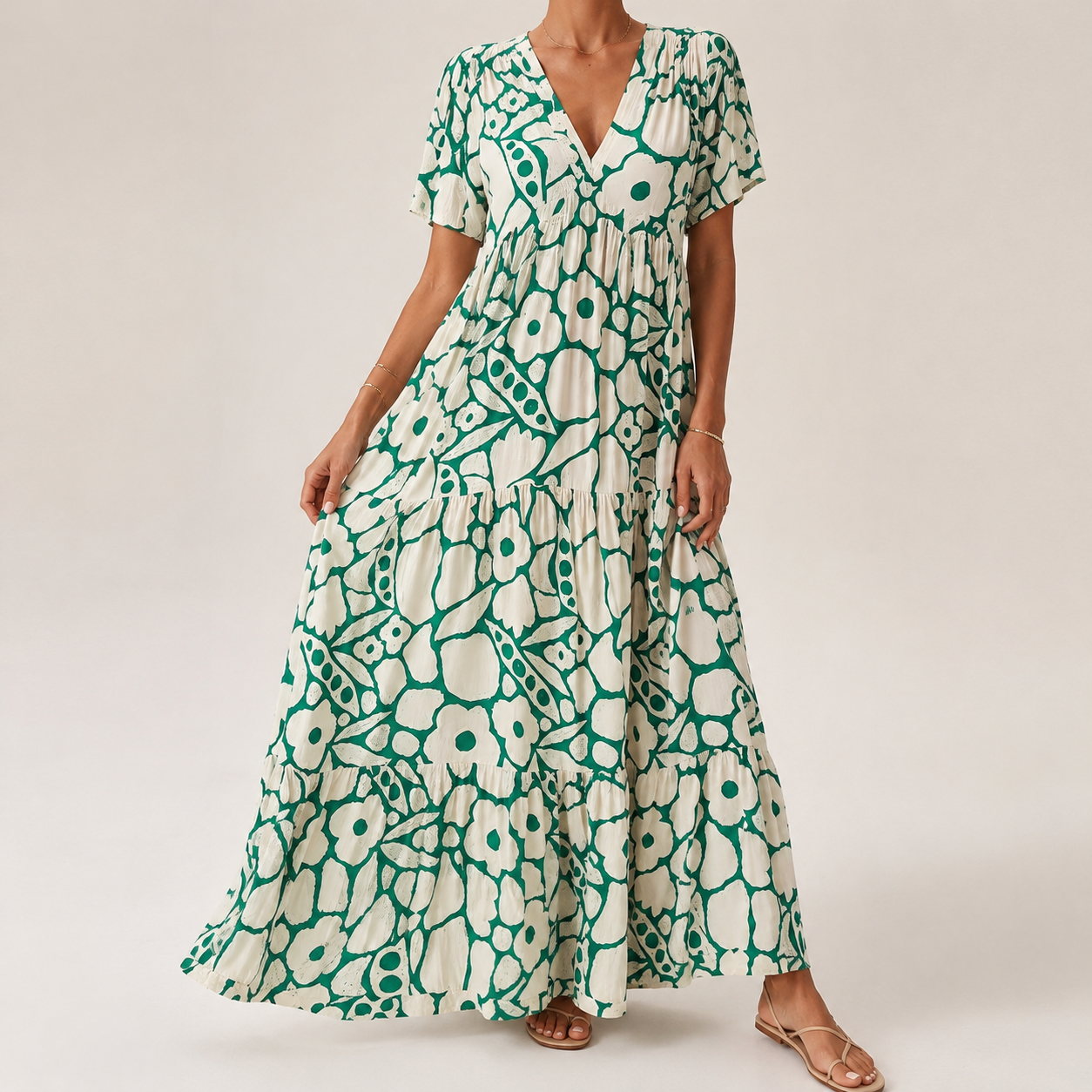 Valentina™ | Elegant Botanical Maxi Dress