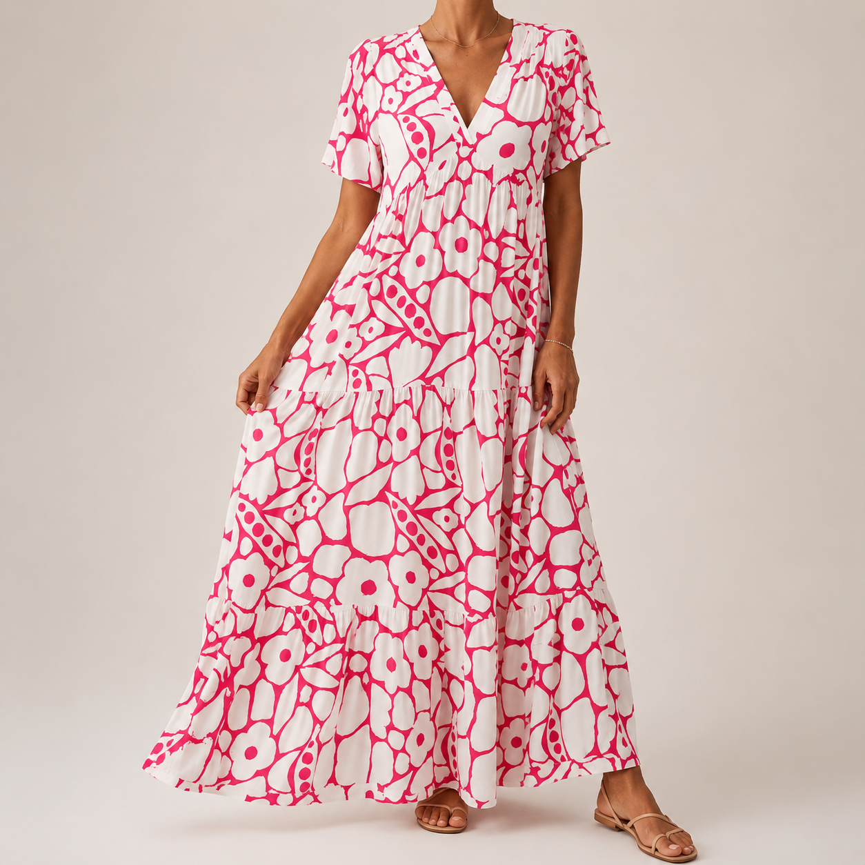 Valentina™ | Elegant Botanical Maxi Dress