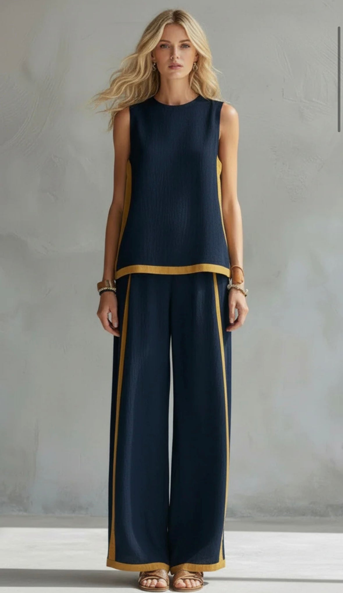 Marlene™ | Elegant Wide Leg Two Piece Summer Set