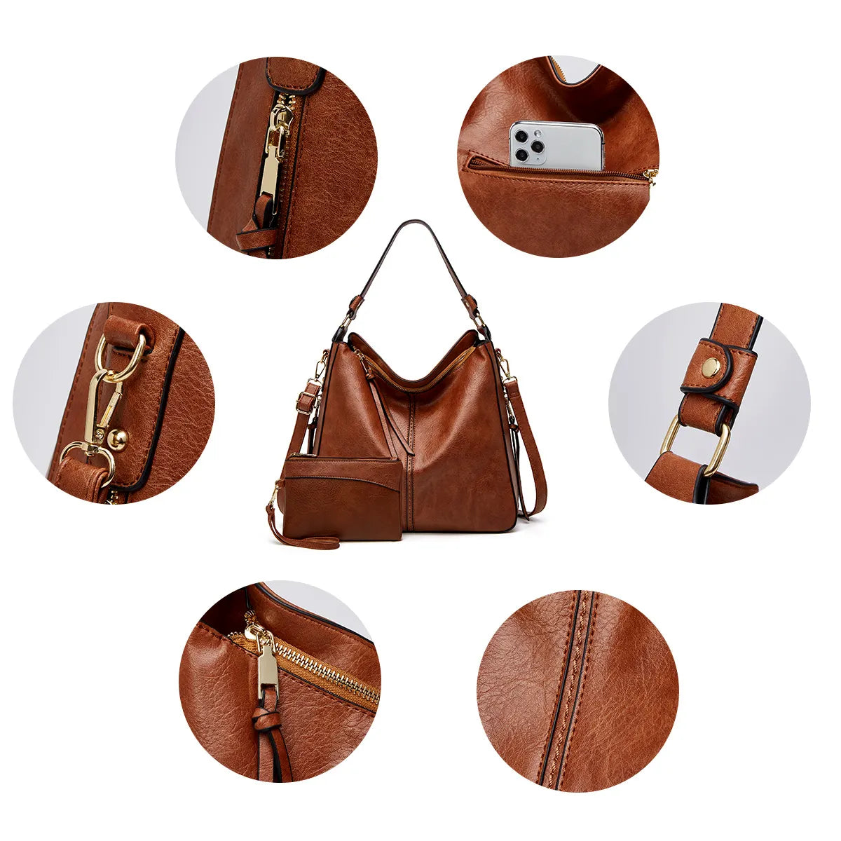 Rosalie™ | Luxury Hobo Anti-Theft Handbag
