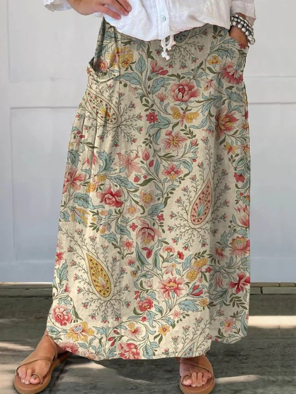 Adeline™ | Vintage Floral Pocket Skirt