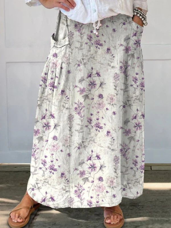 Rosabel™ | Vintage Floral Pocket Skirt