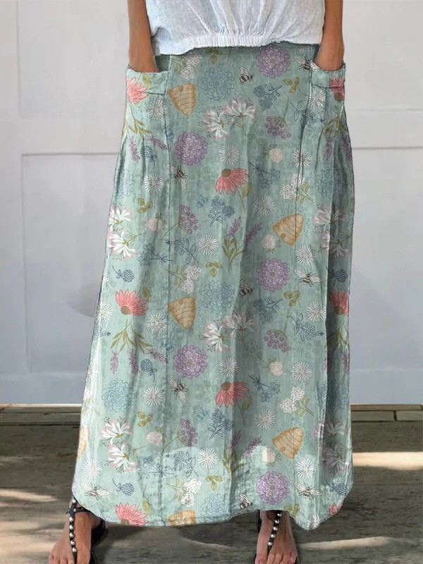 Beatrice™ | Spring Bloom Pocket Skirt