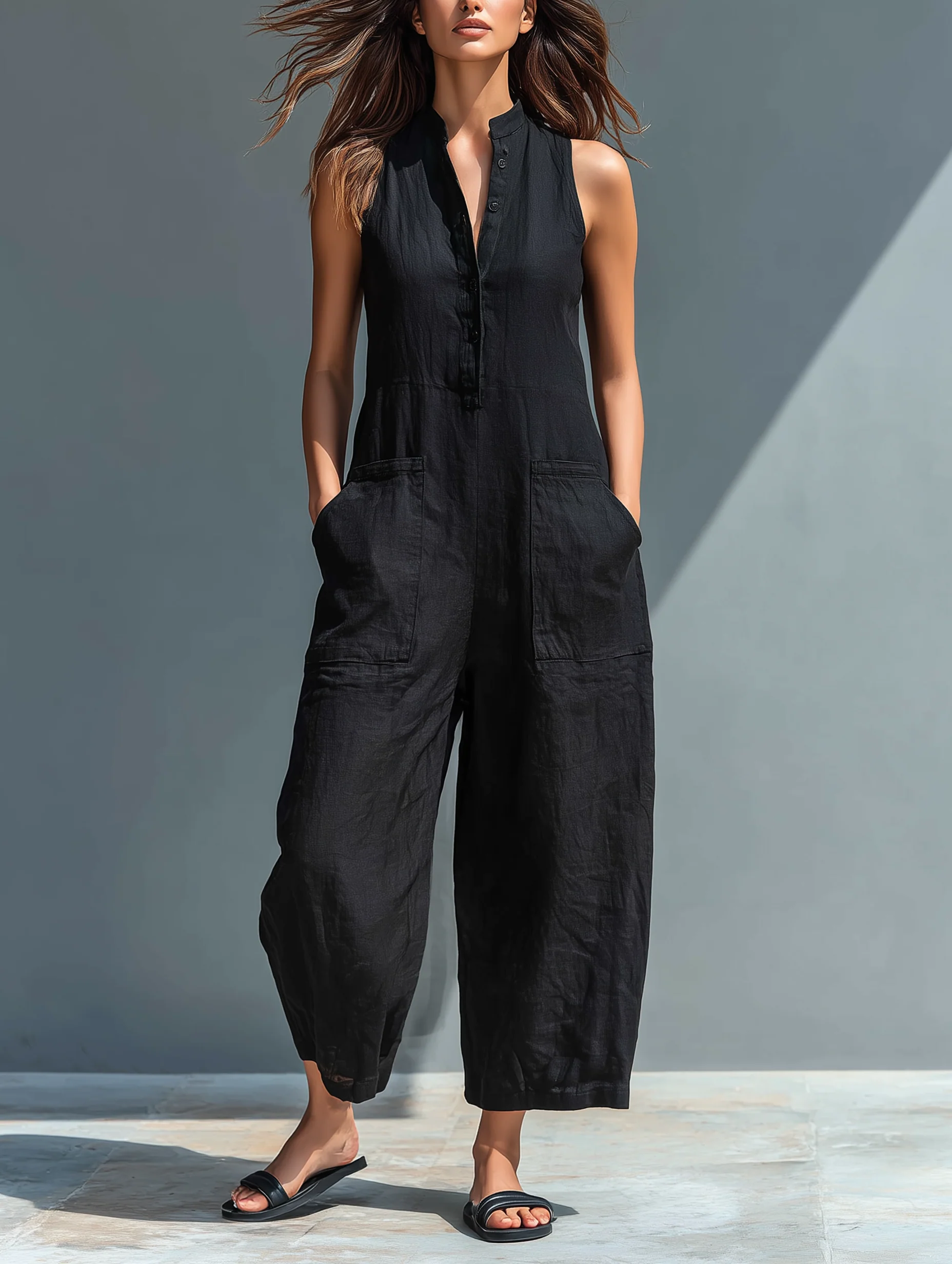 Celeste™ | Minimalist Sleeveless Jumpsuit