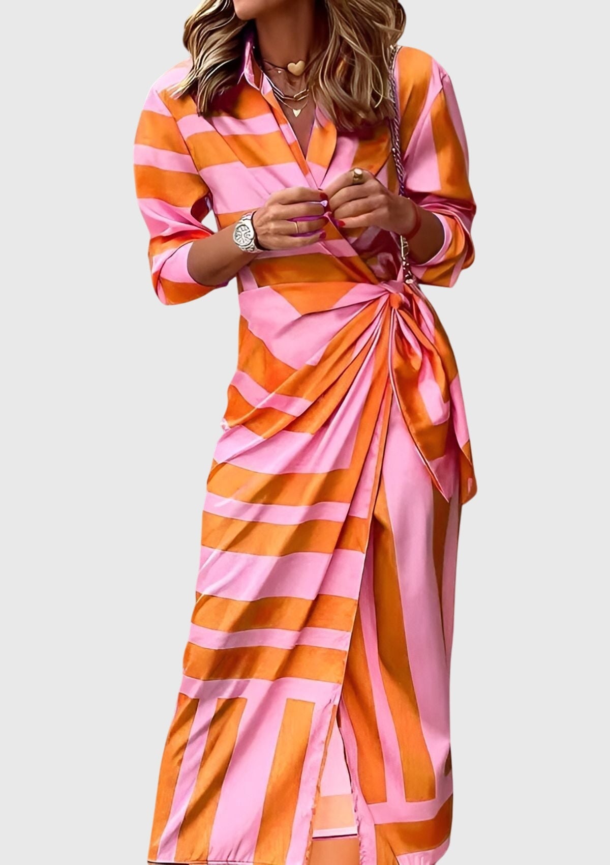 Celeste | Elegant Wrap Dress With Print