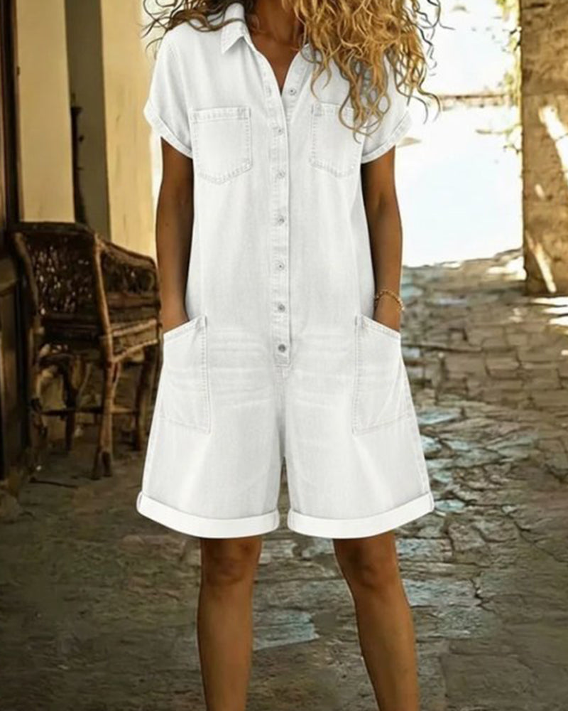 Capri™ | Short Button-Front Jumpsuit