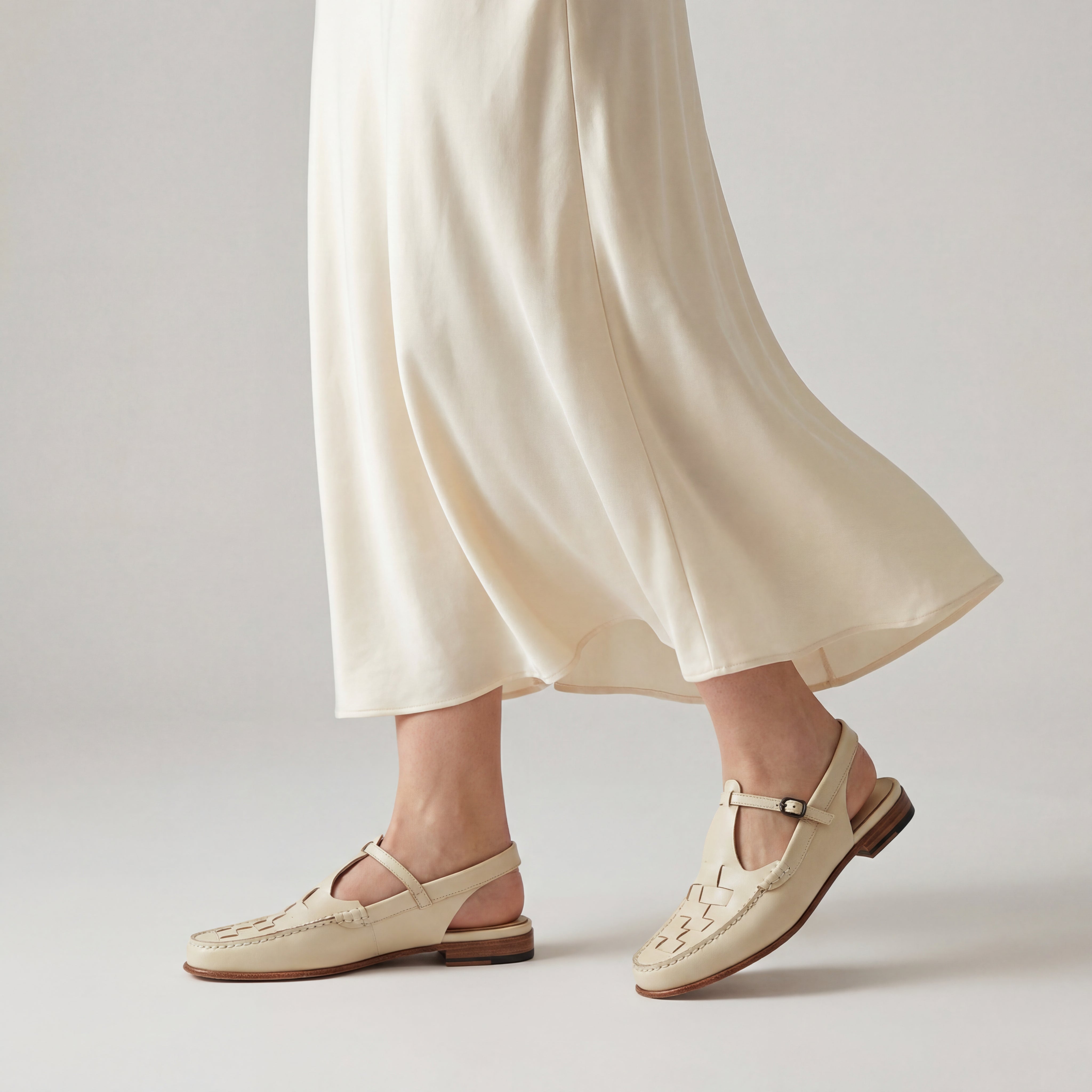 The Palermo | Woven Slingback Flat