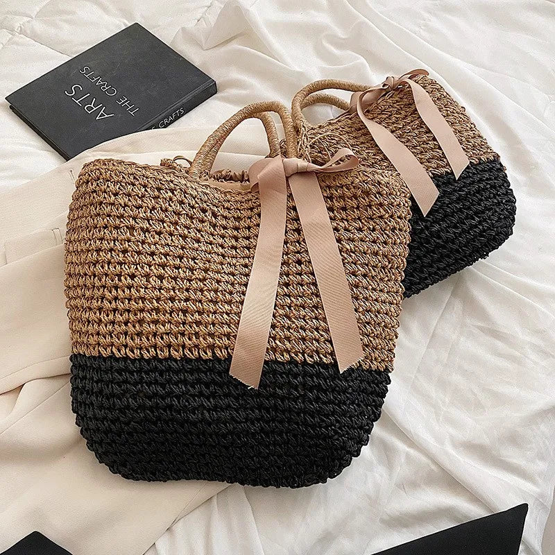 Bea™ | Crochet Ribbon Shoulder Tote