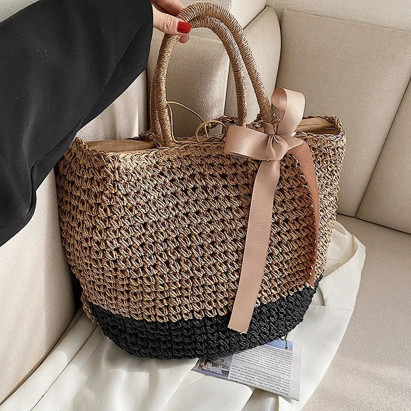 Bea™ | Crochet Ribbon Shoulder Tote