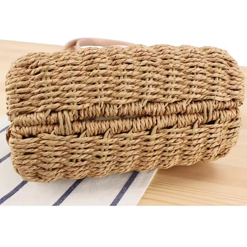 Frances™ | Woven Wicker Clutch Bag
