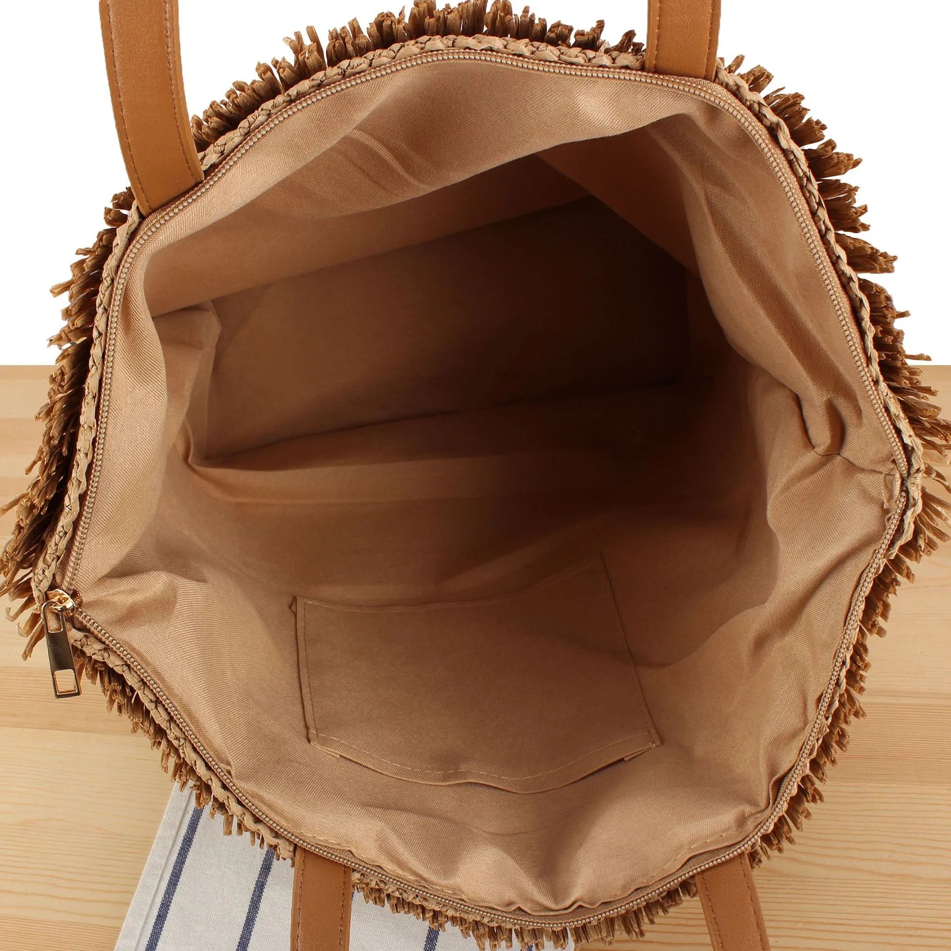 Opal™ | Fringed Straw Beach Tote