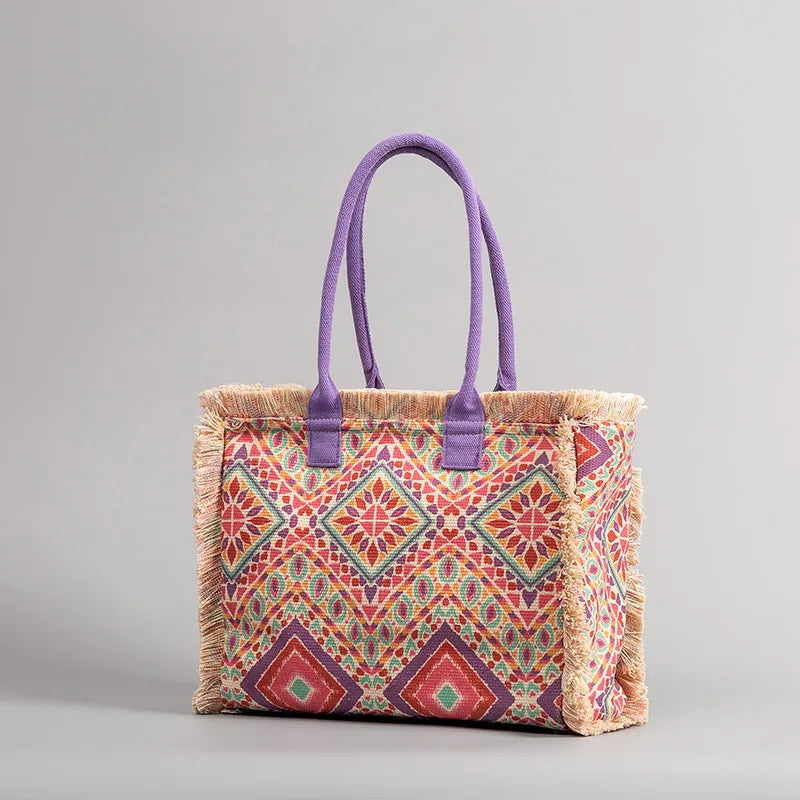 Imani™ | Bohemian Aztec Canvas Tote