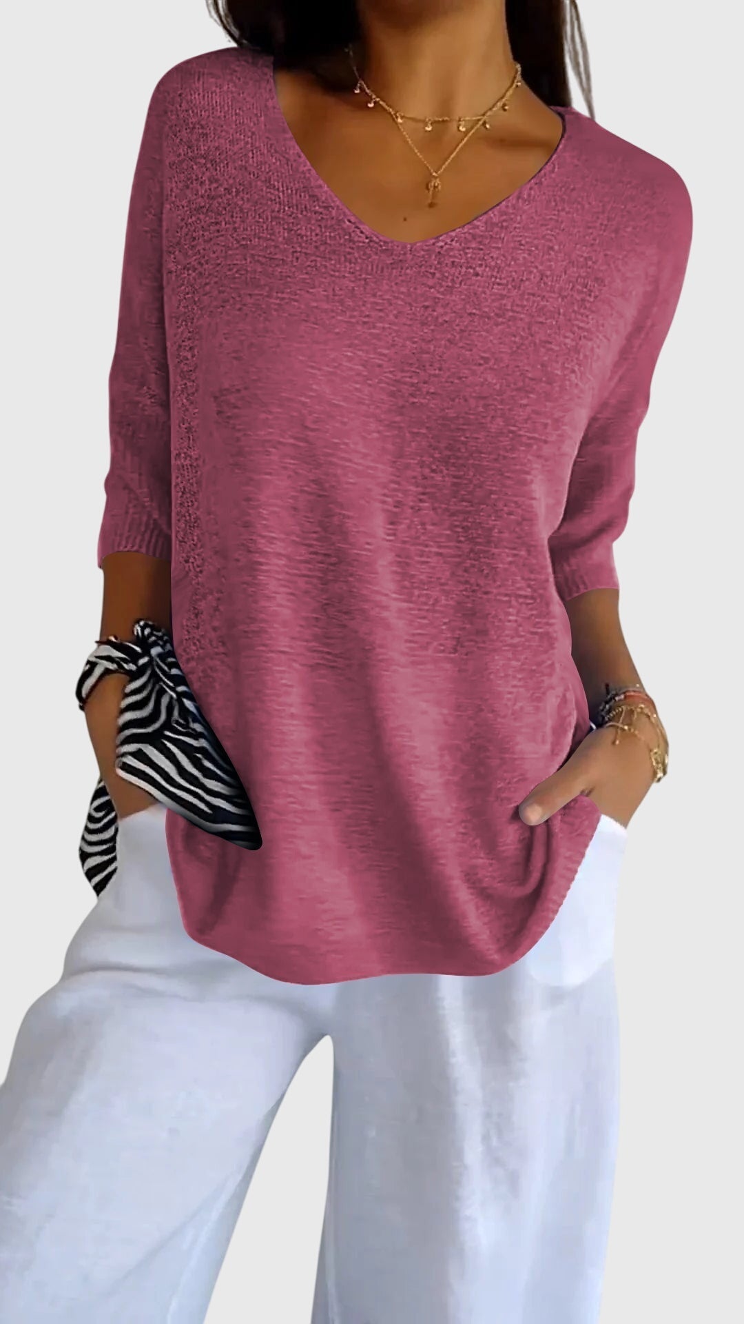 Adele | Elegant V-Neck Top