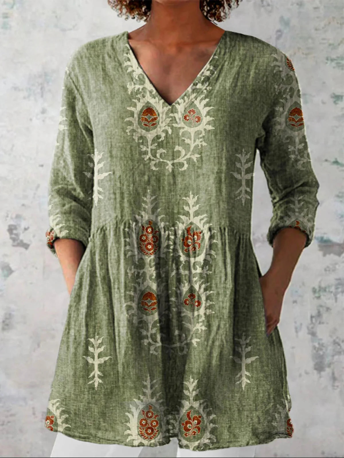 Sophie | Long Blouse with V-Neck