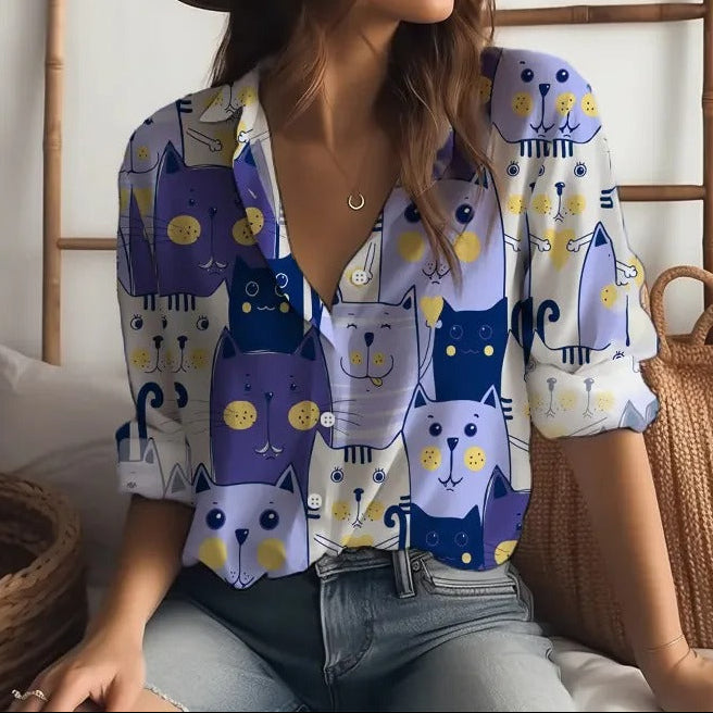 Petra™ | The Artistic Cat Blouse