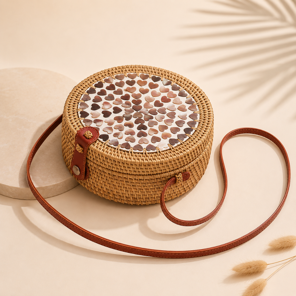 Bette™ | Embroidered Round Crossbody Bag