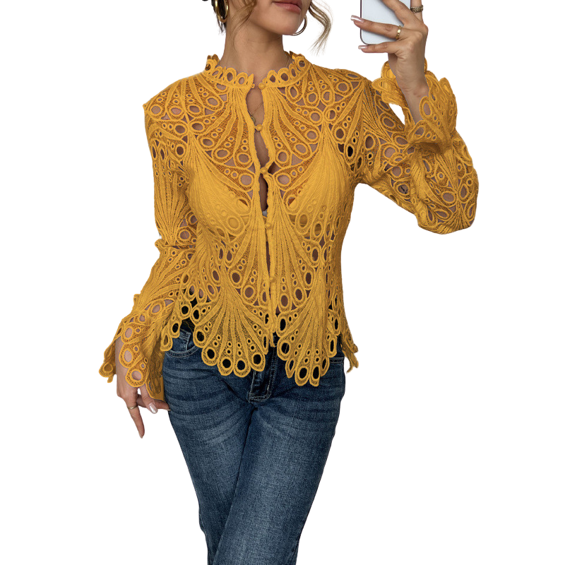 Colette™ | Modern Hollow Detail Blouse