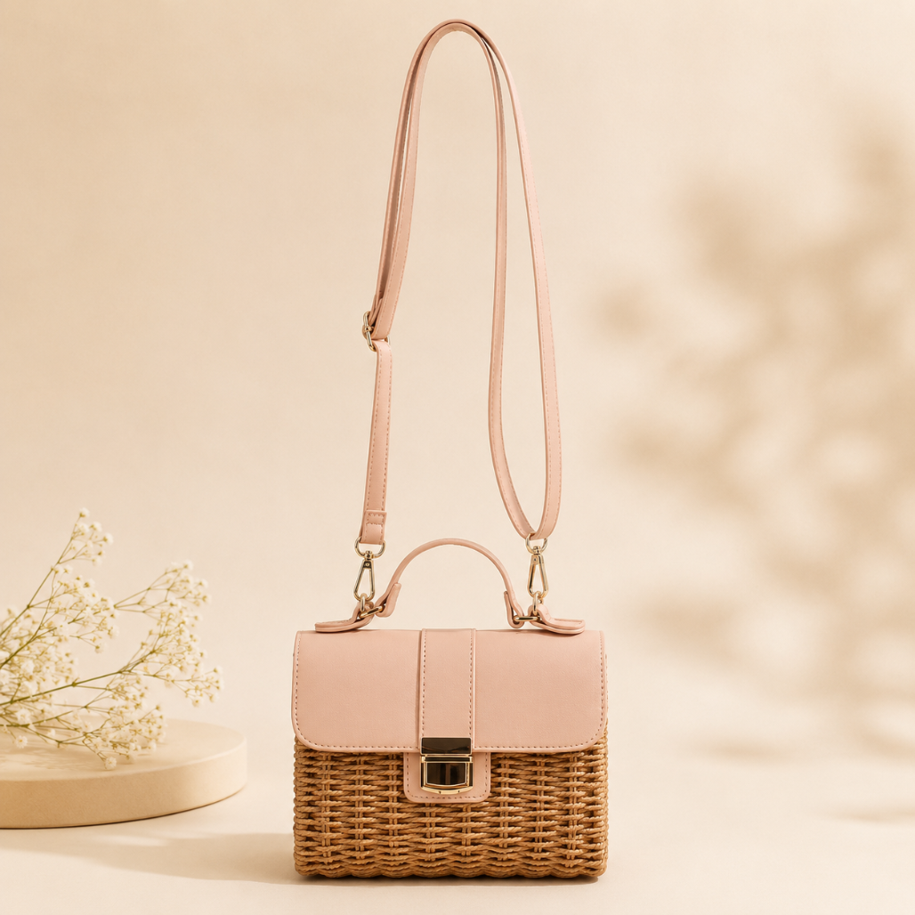 Frances™ | Woven Wicker Clutch Bag