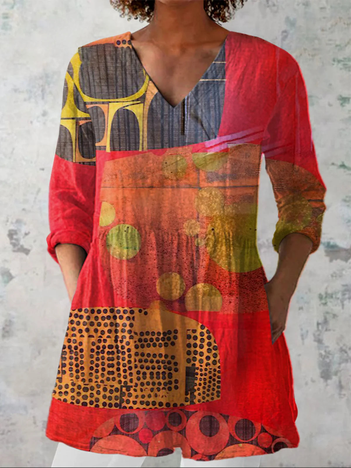 Sophie | Long Blouse with V-Neck