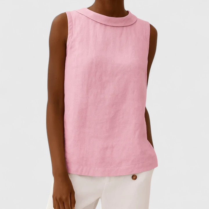 Pearl | Elegant Top with Roll Collar