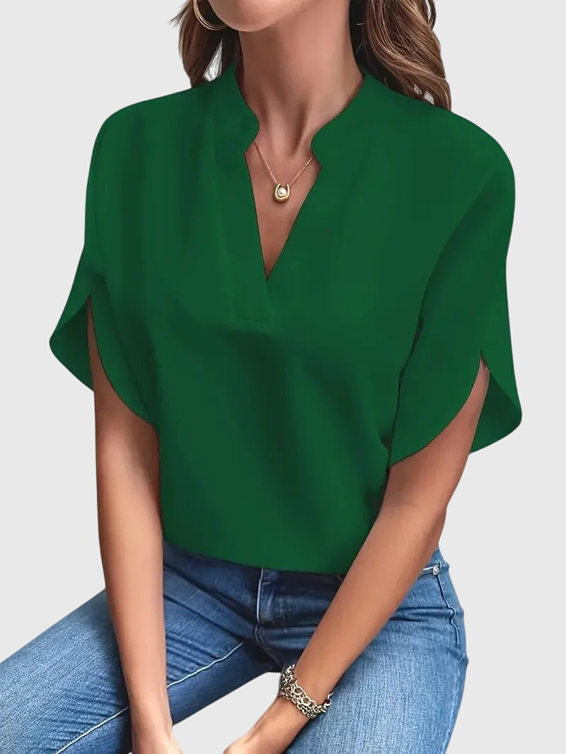 Frances | Soft and Elegant V-Neck Shirt