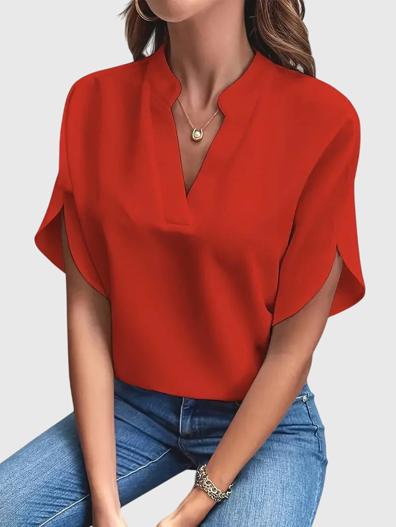 Frances | Soft and Elegant V-Neck Shirt