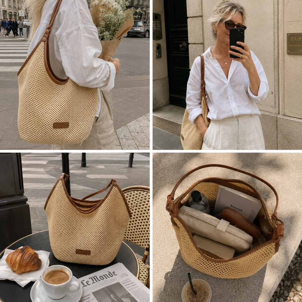 Nora™ | The Open Weave Hobo Bag