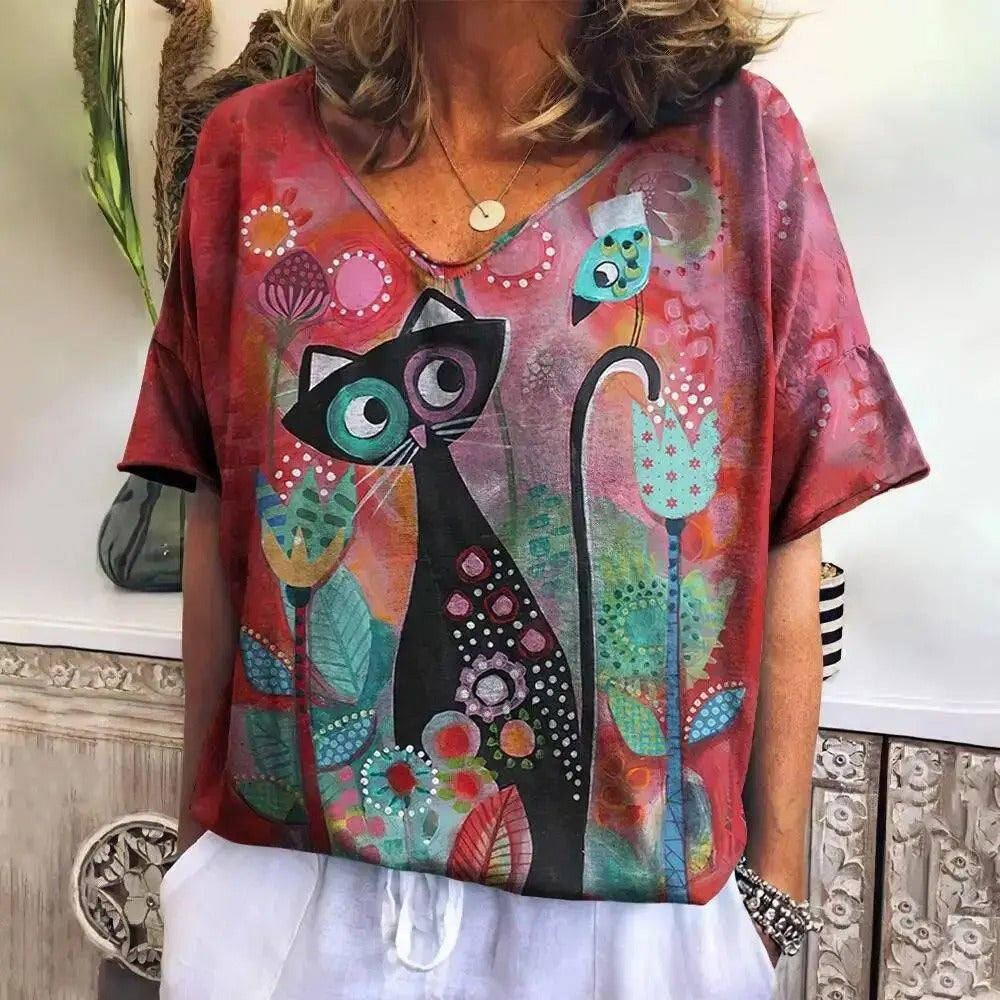 Roxie™ | The Artistic Cat Tee