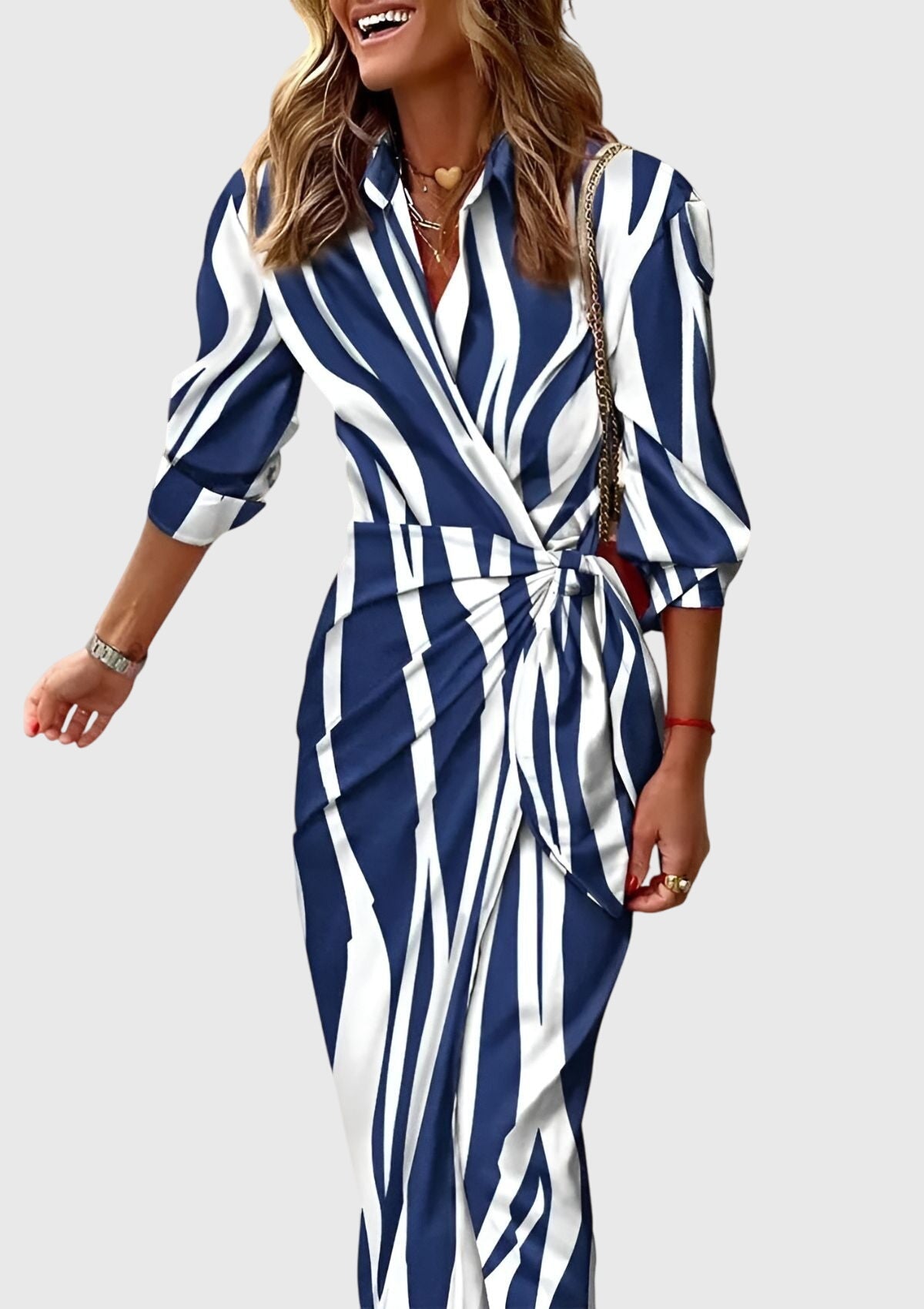 Celeste | Elegant Wrap Dress With Print