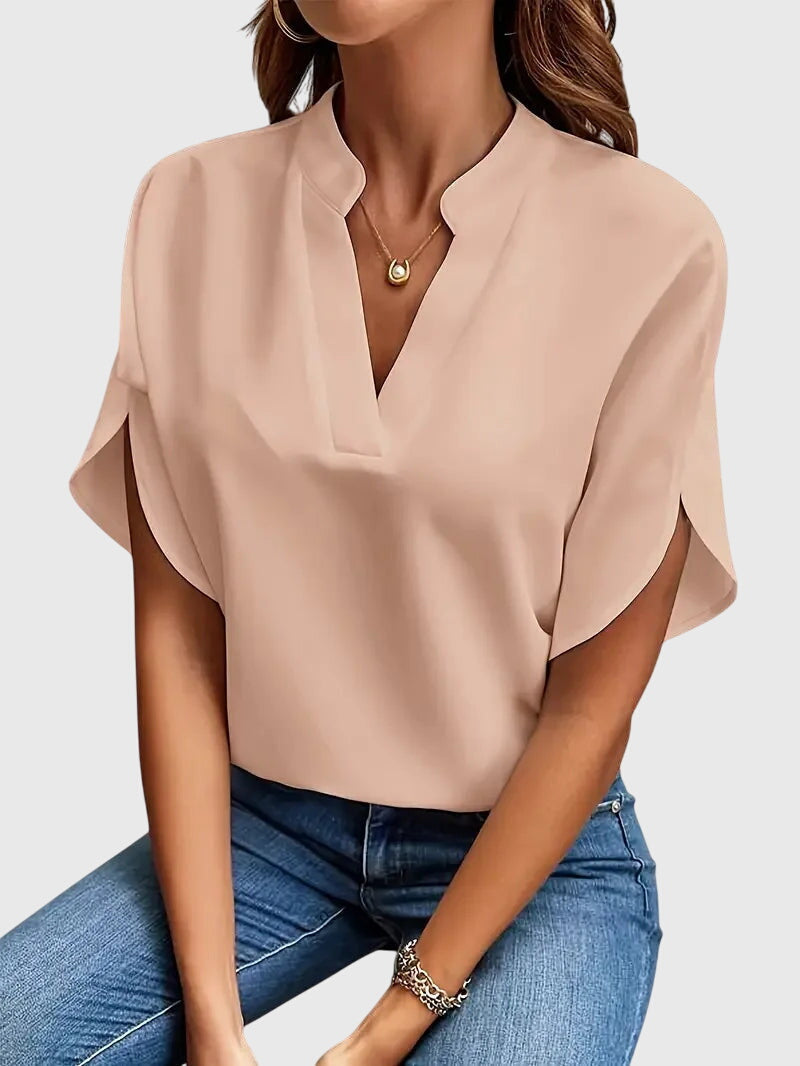 Frances | Soft and Elegant V-Neck Shirt