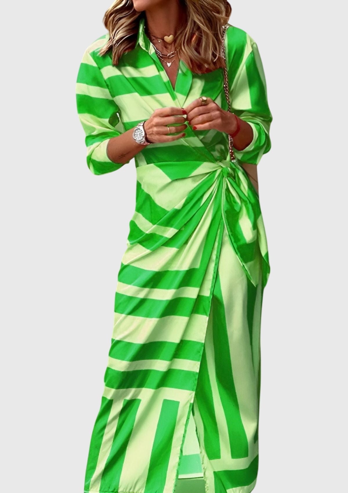 Celeste | Elegant Wrap Dress With Print