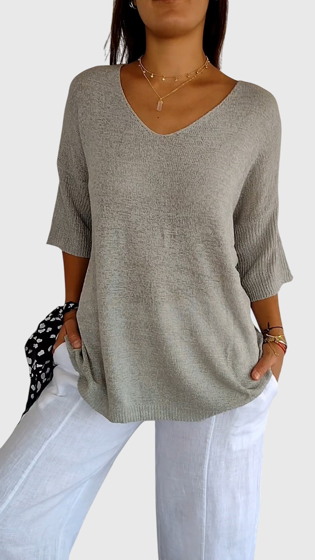 Adele | Elegant V-Neck Top
