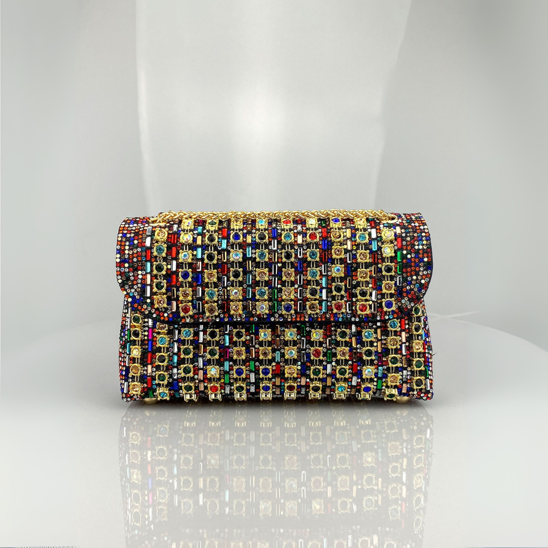Valentina™ | Chic Chain Colored Diamond Shoulder Bag