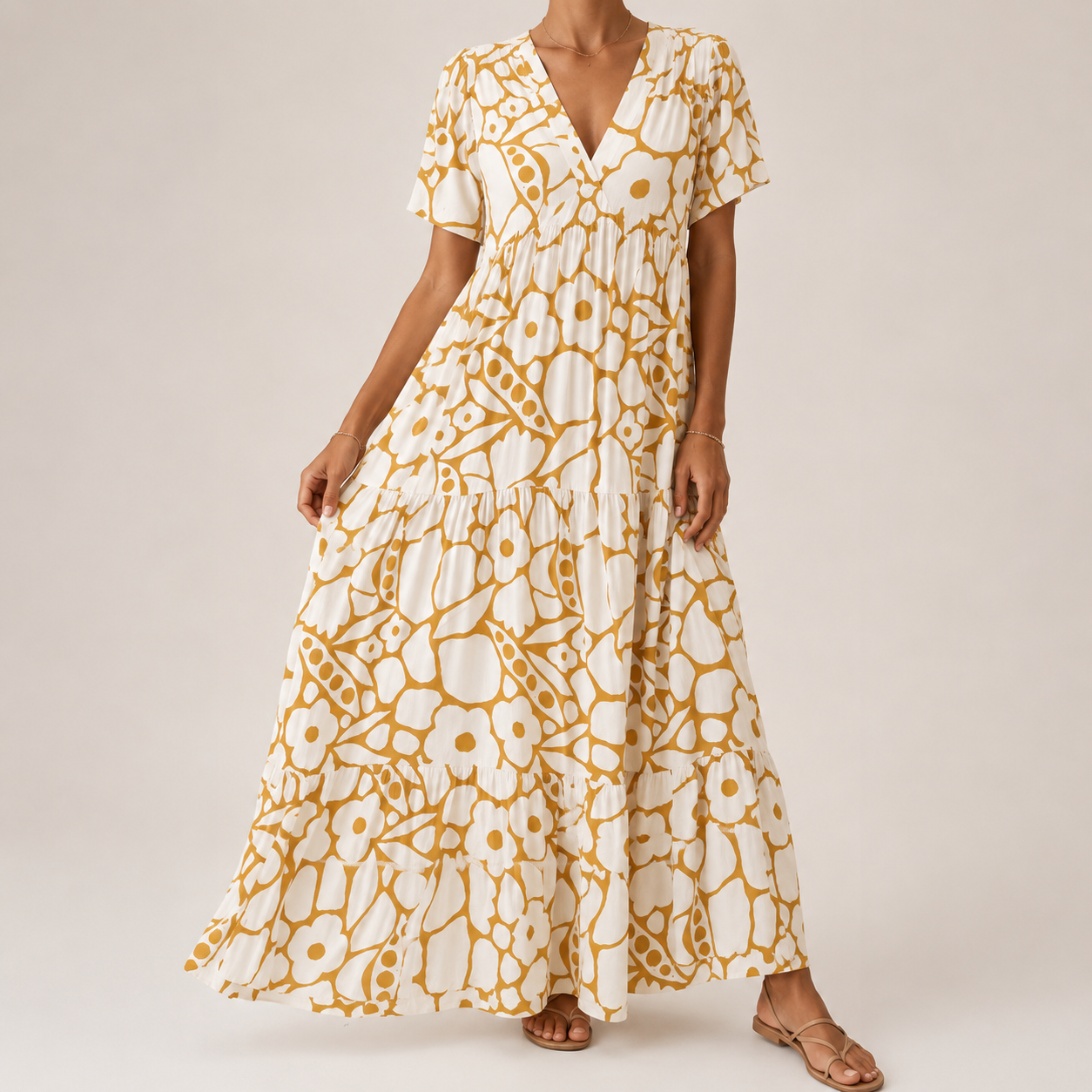 Valentina™ | Elegant Botanical Maxi Dress