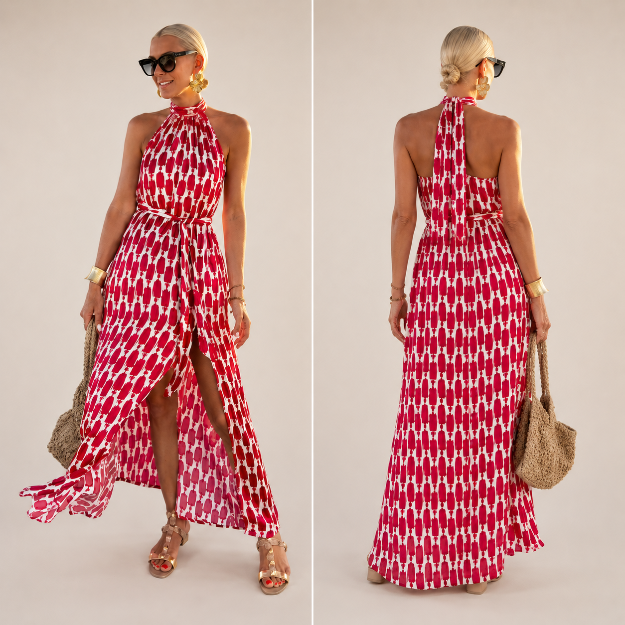 The Scarlett™ | Halter Neck Maxi Dress