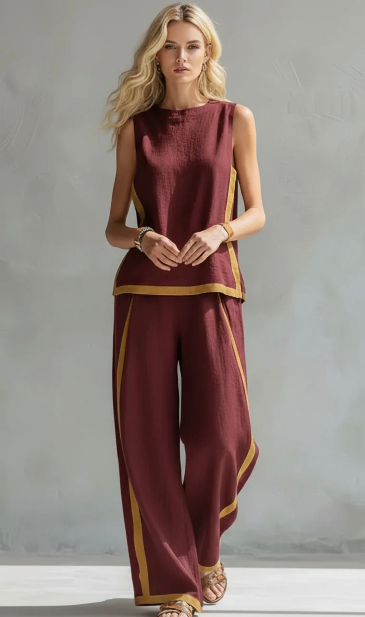 Marlene™ | Elegant Wide Leg Two Piece Summer Set