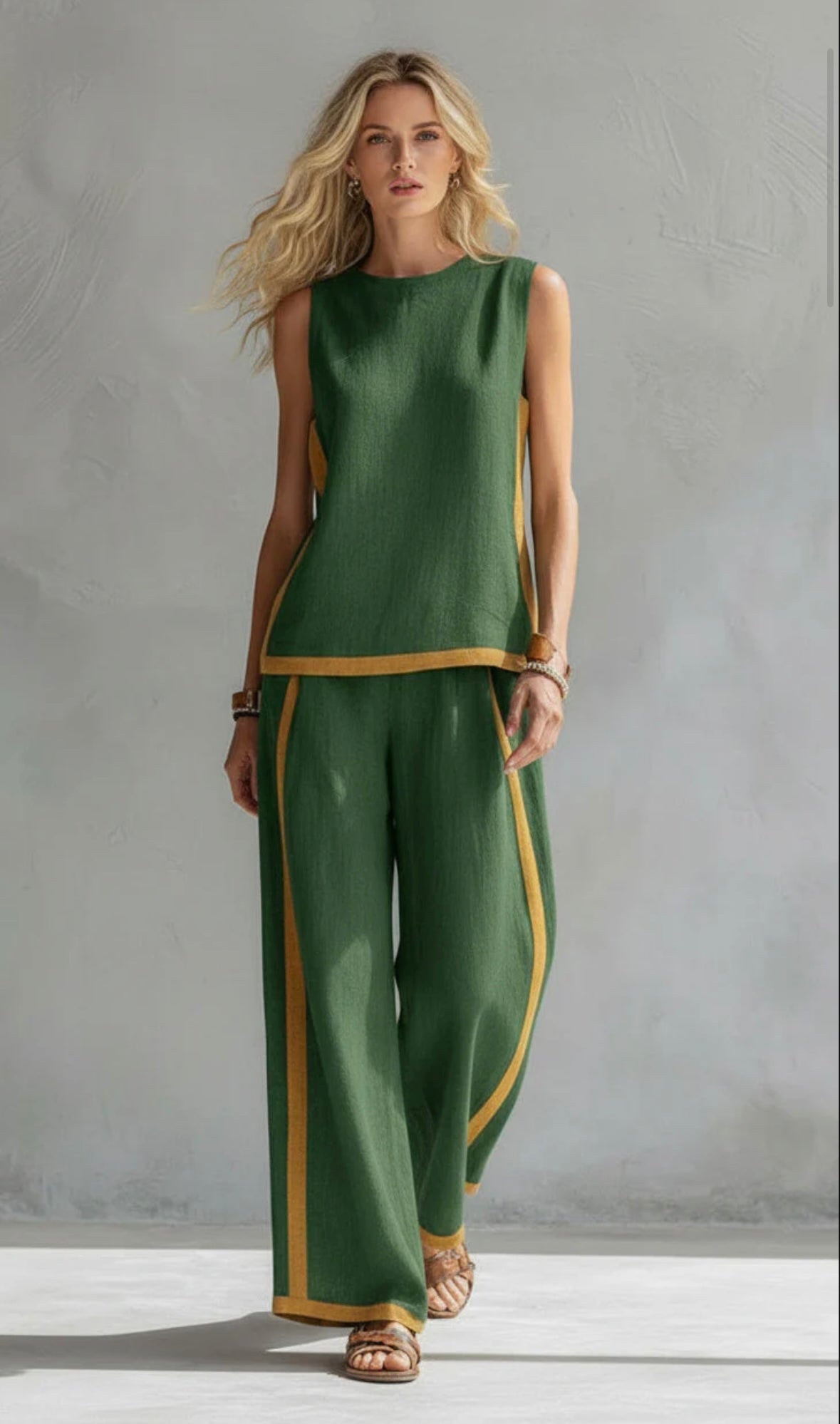 Marlene™ | Elegant Wide Leg Two Piece Summer Set