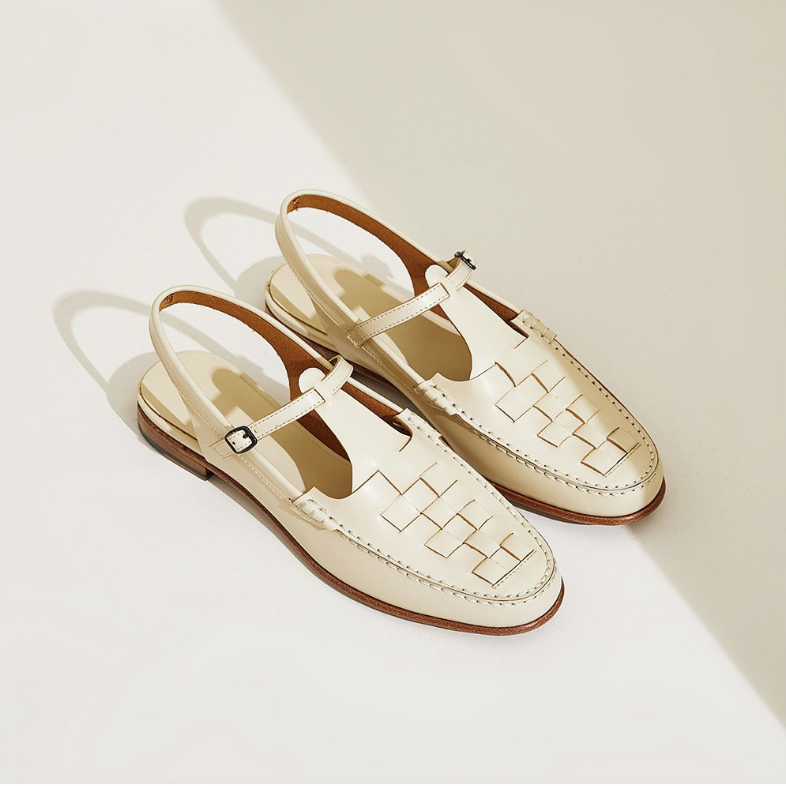 The Palermo | Woven Slingback Flat