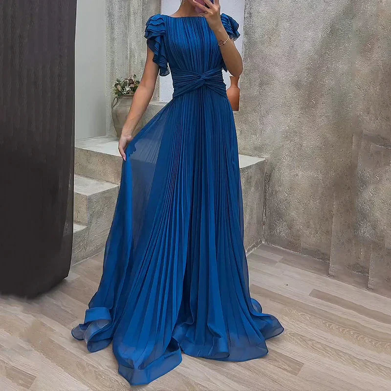 Rosalind™ | Elegant Pleated Maxi Dress